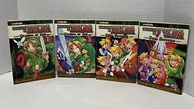 Buy The Legend Of Zelda 4 Books Ocarina Of Time #1,#2 And Four Swords#1,#2 Himekawa • 12.11£