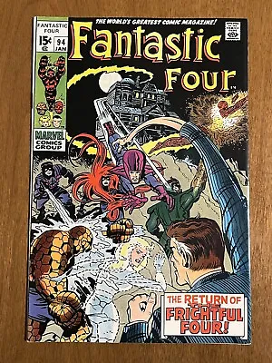 Buy The Fantastic Four #94/Silver Age Marvel Comic Book/1st Agatha Harkness/VF • 134.05£