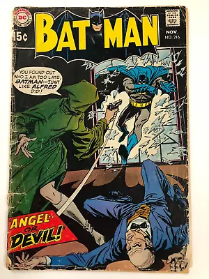 Buy BATMAN 216 (Nov 1969) Frank Robbins, Art By Irv Novick, Giordano FAIR(split Cvr) • 3.29£