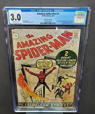 Buy Eebc23118a#amazing Spiderman #1 Cgc 3.0 , 1963 Comics • 11,000£