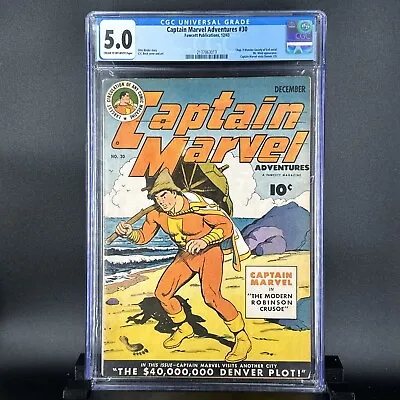 Buy Captain Marvel Adventures #30 CGC 5.0 1943 Golden Age 10¢ Fawcett Comic • 161.77£