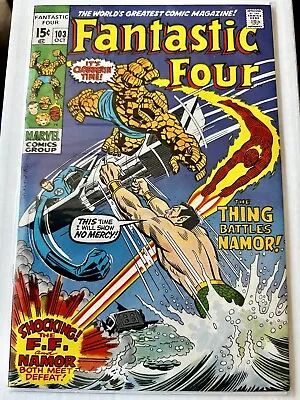 Buy Marvel Fantastic Four #103 Nm 9.4! App. Magneto Sub Mariner Dick Nixon • 205.87£