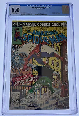 Buy Amazing Spider-Man #212 CGC 6.0 OW/W Pages 1981 Marvel Comics 1st Hydro-Man • 84.95£