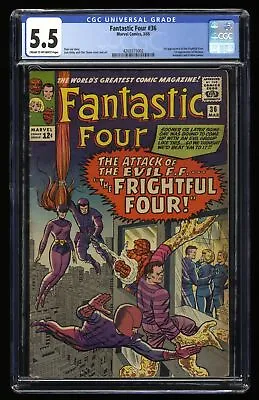 Buy Fantastic Four #36 CGC FN- 5.5 1st Appearance Medusa And Frightful Four! • 158.44£