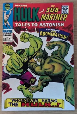 Buy Tales To Astonish #91 (1967) - Hulk V Abomination - Marvel Comics • 8£