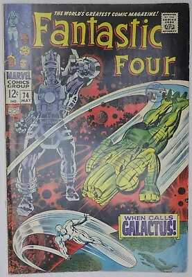 Buy Fantastic Four #74 Classic Glactus / Silver Surfer Cover Marvel Comics (1968) • 44.95£