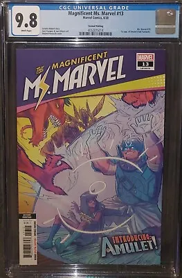 Buy The Magnificent Ms. Marvel #13 Cgc 9.8 Rare 2nd Printing!! 1st App Of Amulet!! • 102.74£