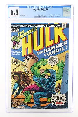 Buy Incredible Hulk #182 - Marvel Comics 1974 CGC 6.5 1st Appearance Of Hammer And A • 126.30£