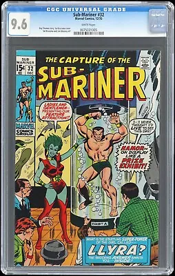 Buy 1970 Marvel Prince Namor The Sub-Mariner #32 CGC 9.6 White Pages 1st Llyra • 259.84£