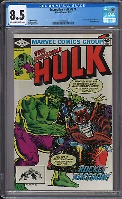 Buy Incredible Hulk #271 - CGC 8.5 - 1st Comic Appearance Of Rocket Raccoon • 217.23£
