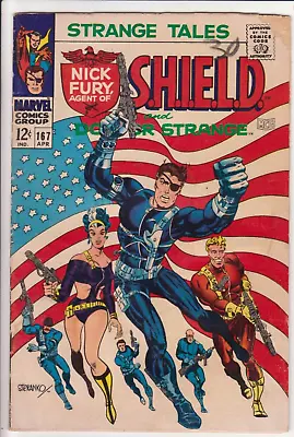 Buy Strange Tales #167, Marvel Comics 1968 GD/VG 3.0 Steranko.  Corner Missing. • 15.80£