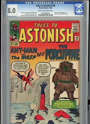 Buy Tales To Astonish #48 CGC 8.0 First Porcupine 1963 She-Hulk Disney TV MCU Marvel • 321.40£