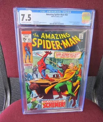 Buy Amazing Spiderman #83 CGC 7.5 - 1970 1st Schemer & Vanessa Fisk • 127.12£