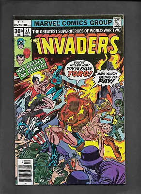 Buy Invaders #21 | Reprints Marvel Mystery #10 | Very Fine (8.0) • 8.67£