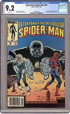 Buy Spectacular Spider-Man Peter Parker #98N CGC 9.2 1985 3859235016 • 83.01£