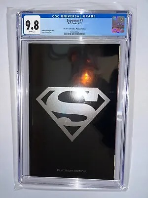 Buy DC Comics 4/23 Superman #1 Big Time Collectibles Platinum Foil Edition CGC 9.8 3 • 59.95£