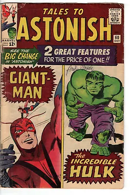 Buy Tales To Astonish #60 (1964) - Grade 4.0 - Giant-man & The Incredible Hulk! • 80.06£