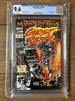 Buy Ghost Rider 28 Cgc 9.6 Marvel 1992 V2 1st Appearance Of Midnight Sons Lilith WP • 47.40£
