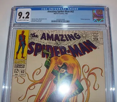 Buy CGC 9.2 Amazing Spider-Man #62 Medusa Off-white To White Pages From July 1968 • 383.76£