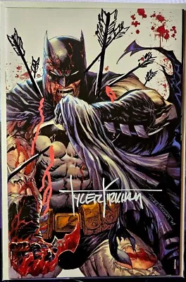 Buy Batman #136 Virgin Battle Damage Artist Signature + Sketch Tyler Kirkham COA • 123.92£