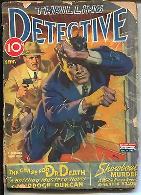Buy PULP:  Thrilling Detective 9/1943-Chase For Dr Death-WWII Era Issue-FR • 37.78£
