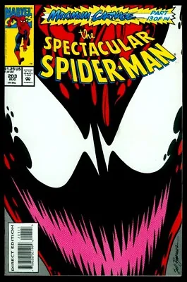 Buy Marvel Comics The Spectacular SPIDER-MAN #203 Maximum Carnage Part 13 NM 9.4 • 11.79£