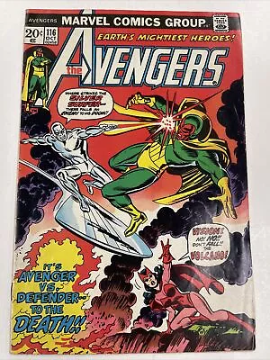 Buy Avengers #116 Silver Surfer Vs Vision Avengers Defenders War FN/VG Marvel 1973 • 15.80£