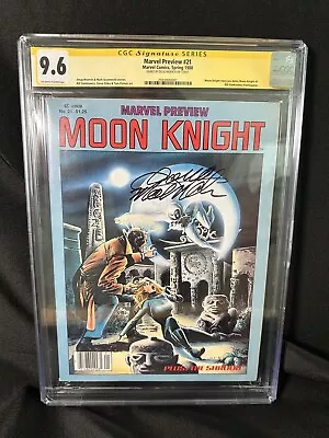 Buy Marvel Preview #21 CGC SS 9.6 Signed By Sienkiewicz Moon Knight Pre-Dates MK #1 • 959.42£