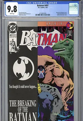 Buy Batman #497 (1993) DC CGC 9.8 White Bane Breaks Batman's Back • 64.03£
