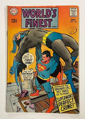 Buy World's Finest Comics #180. November 1968. Dc. Vg. Batman! Superman! Robin! • 8£