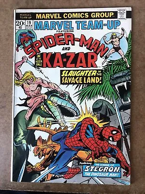 Buy Marvel Team Up #19 1974. Spiderman/Ka-Zar. 1st App Stegron MVS Intact ND • 14.50£