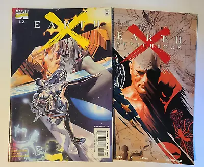 Buy EARTH X #12 Marvel 2000 First Shalla-Bal As Silver Surfer & EARTH X SKETCHBOOK • 76.33£
