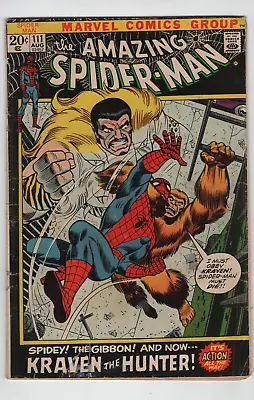 Buy Amazing Spider-Man #111 Mark Jewelers Variant 1972 Marvel Romita Kraven Cover • 47.96£