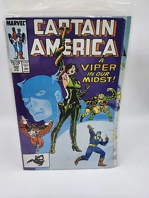 Buy Captain America #342 Comic Book 1988 VF- Ron Frenz Marvel Viper • 6.40£