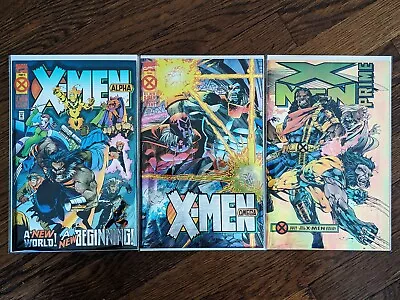 Buy X-Men Alpha #1, Omega 2 & Prime 3 Lot Of 3 Marvel Comics 1995 Complete Set NM • 15.98£