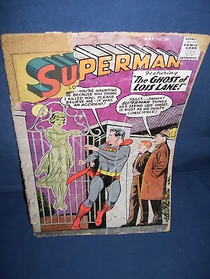 Buy Superman #129 DC Comics 1959 Damaged Cover With Bag And Board • 15.77£
