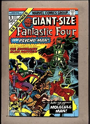 Buy Giant-size Fantastic Four #5_may 1975_fine+_inhumans_black Panther_bronze Age! • 1.24£