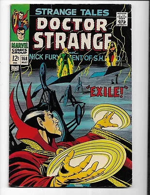 Buy Strange Tales 168 - Vg/f 5.0 - Dr. Strange - Ancient One - Nick Fury (1968) • 17.48£
