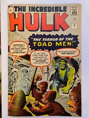 Buy Incredible Hulk #2 Vg (4.0) Julk 1962 Marvel Comics 2nd App Hulk *read* <** • 1,999.99£