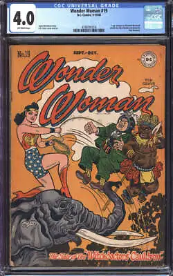 Buy Wonder Woman #19 Cgc 4.0 Ow Pages // Dc Comics 1946 • 567.67£