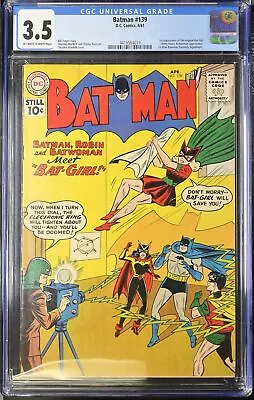 Buy Batman #139 CGC VG- 3.5 1st Appearance Bat-girl (Betty Kane)! Moldoff Cover! • 340.77£