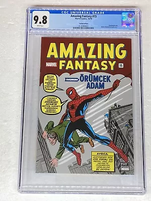 Buy Amazing Fantasy 15 Cgc 9.8 Marvel Comics Turkey Turkish Edition 9/19 Spider Man • 63.96£