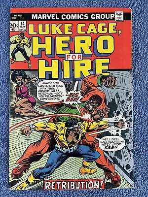 Buy Luke Cage, HERO FOR HIRE #14 (Marvel, 1973) Origin Retold ~ 1st Big Ben • 11.84£