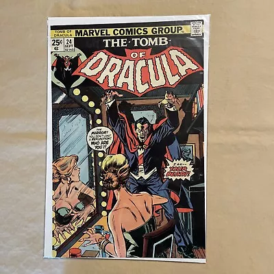 Buy **COVER ONLY** VINTAGE COMIC Marvel Tomb Of Dracula 25¢ #24 Sept  • 12.35£
