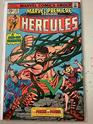 Buy Marvel Premiere #26 1st Headlining Solo Hercules 7.5 (1975) • 7.87£