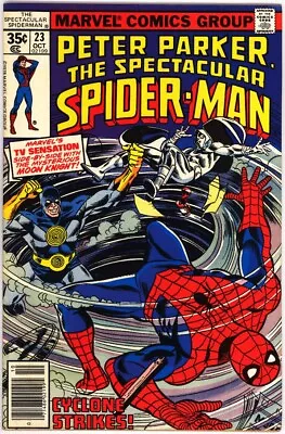 Buy Spectacular Spider-man 23 Moon Knight Cyclone Marvel Bronze Age 1978 Bin • 3.95£