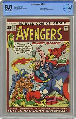 Buy Avengers #93 CBCS 8.0 1971 21-15EED5A-021 • 216.78£