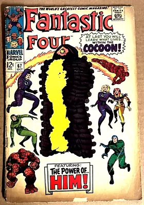 Buy FANTASTIC FOUR #67 (October 1967) Marvel Comic Origin + 1st Warlock (Him) • 84.99£