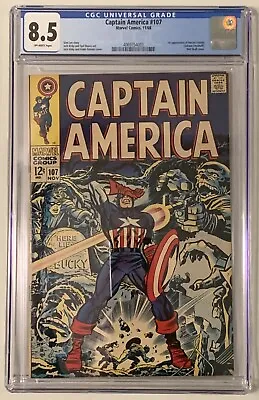 Buy Captain America # 107 CGC 8.5  - Classic Kirby Cover - Featuring Red Skull • 234£