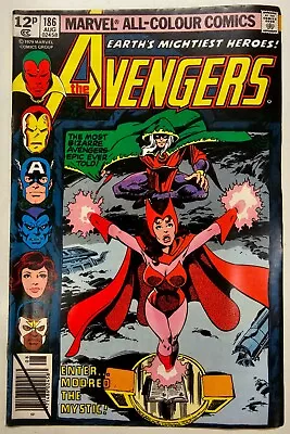 Buy Bronze Age Marvel Comic Book Avengers Key Issue 186 High Grade FN 1st Magda • 0.99£